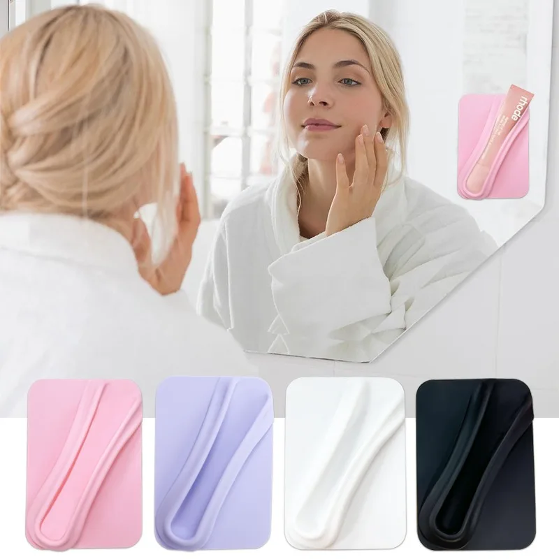 Silicone Lip Holder for Cell Phone Lipstick Lip Gloss Phone Case Back Stick On Holder for iPhone and Android Phones