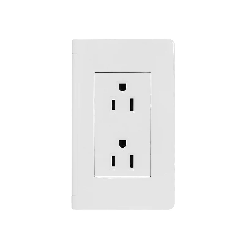 110V Electrical Wall Switch and Socket 1 Gang 2 Set Customize Color 110/220V AC 15 Years 120*70mm