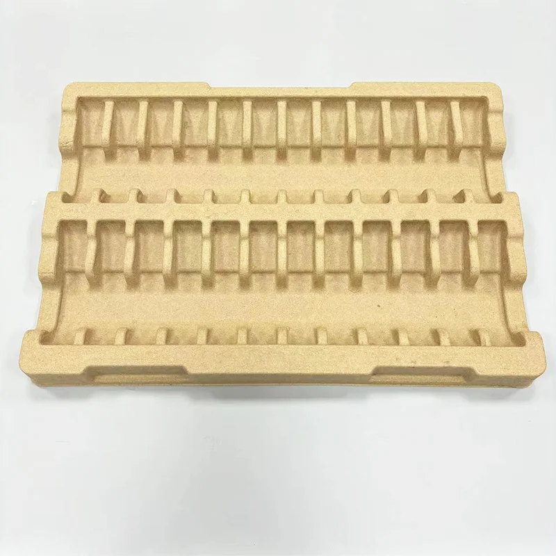 Формованный переработанный упаковочный биоразлагаемый сухой прессованный внутренний лоток из целлюлозы для крючка