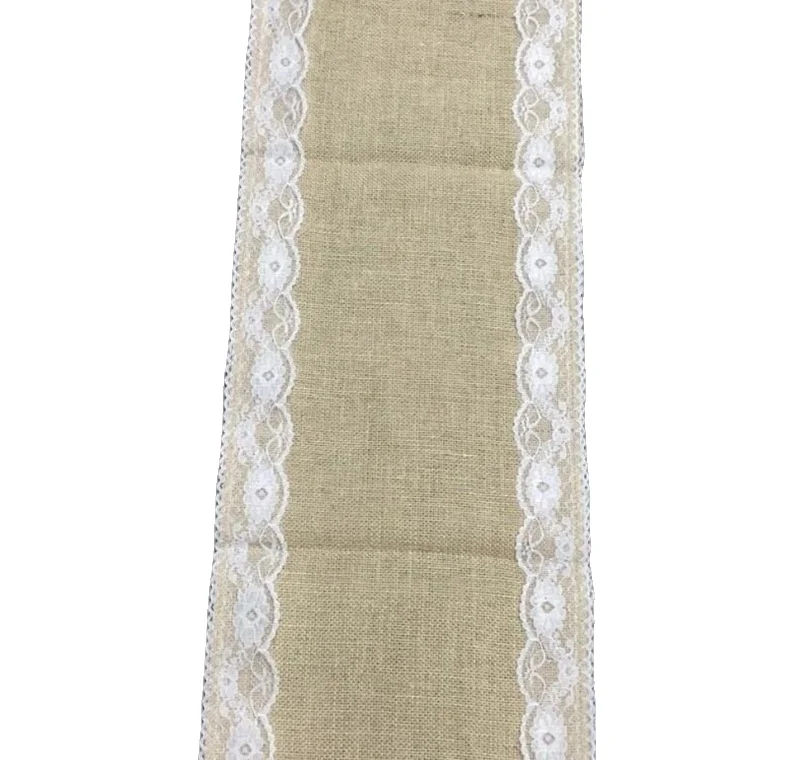 New Linen Burlap Table Clothes Custom Wedding Hemp Just Fabric Dining Table Runner for Banquet Party Home Decoration