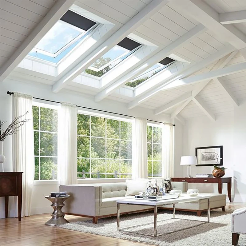 China Supplier Skylight Roof Window Slide Glass Skylight Aluminum Window With Grill Design