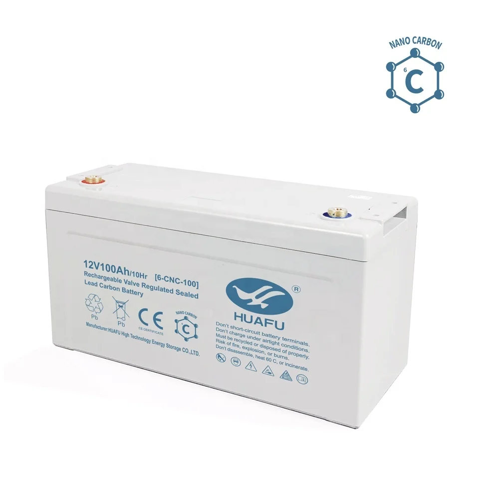 Nano Carbon Lead Acid Batteries Solar Power Storage Battery 12V 100ah Deep Cycle Battery for Solar Inverter