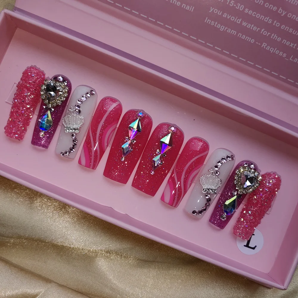 French luxury design Free shipping  Design Custom Middle Oval Black French White Butterfly  ABS Acrylic Artificial Fingernails
