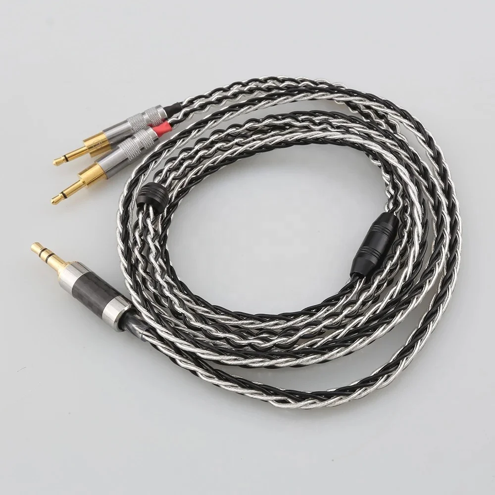 3.5 XLR 4.4 Male to Dual 2.5 mm 152 Cores Headphone Earphone Cable Hifi Cable For hd700   Sennheiser hd700 nw zx300a
