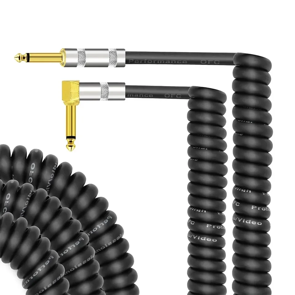 Oxygen-need copper shielded wire assembly alloy head 6.35 tuner musical instrument cable guitar cable