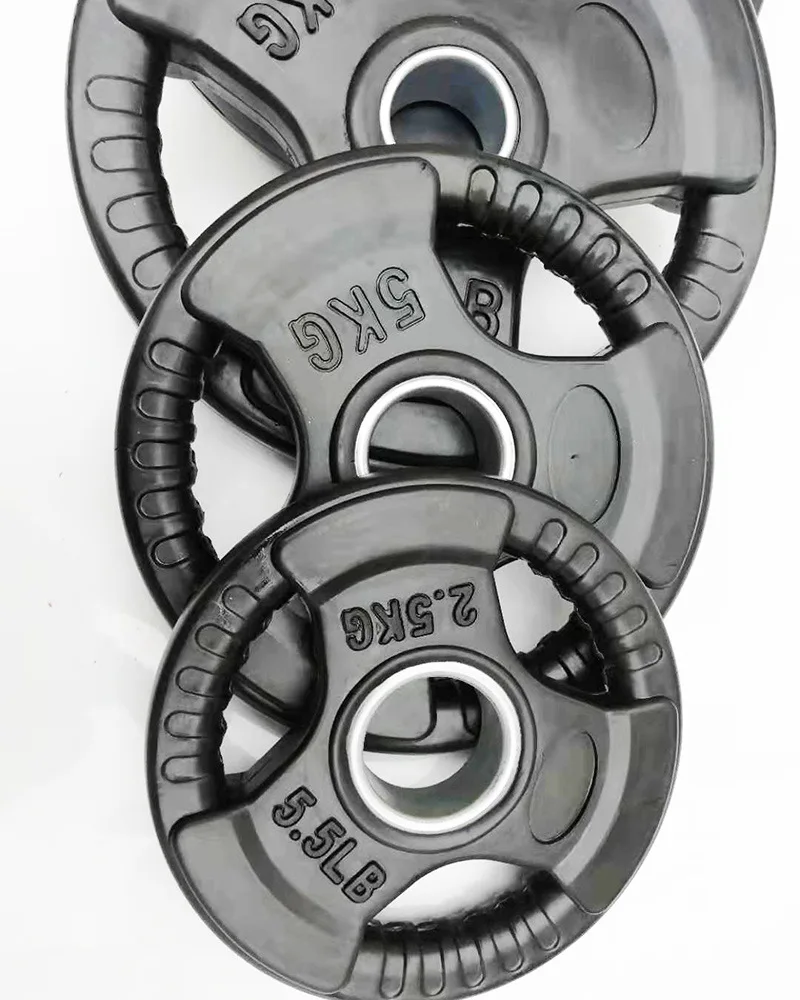 
Black Rubber 10kg Durable Weight Plates Barbell Fitness Sports Exercise Products 