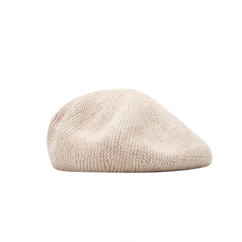 Wool and Leather Beret for Men and Women Wool Beret Hat, Black, Red and Green Beret