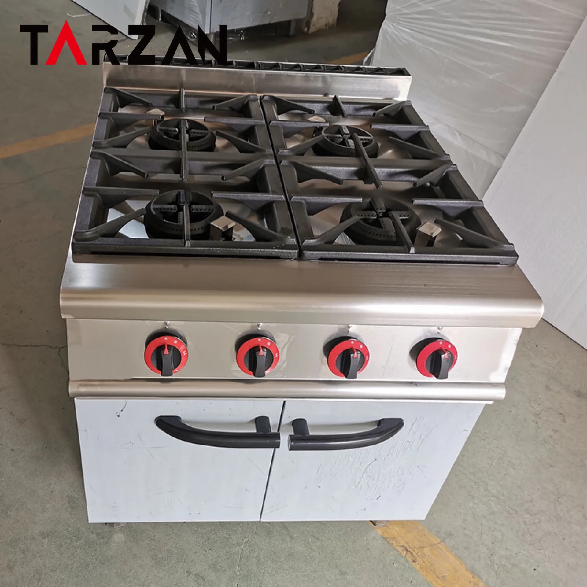 Table Top 4 Burner Gas Stove Machine Commercial Gas Range Oven Cooker