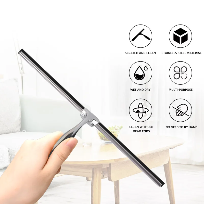 Hot Selling Stainless Steel Bathroom Glass Cleaning Squeegee Durable Water Window Washer Squeegees with CE