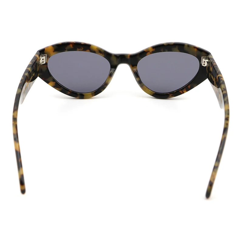 Custom logo luxury design retro cat eye thick frame recycled biodegradable sun glasses fashion eco bio acetate sunglasses