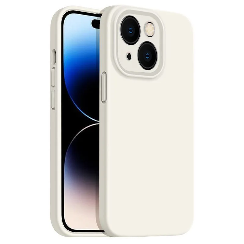 Funda Candy Colors Slim Soft Camera Lens Protection Silicone Cases for iPhone 15 14 Silicon Case with Big Lens Camera Protector