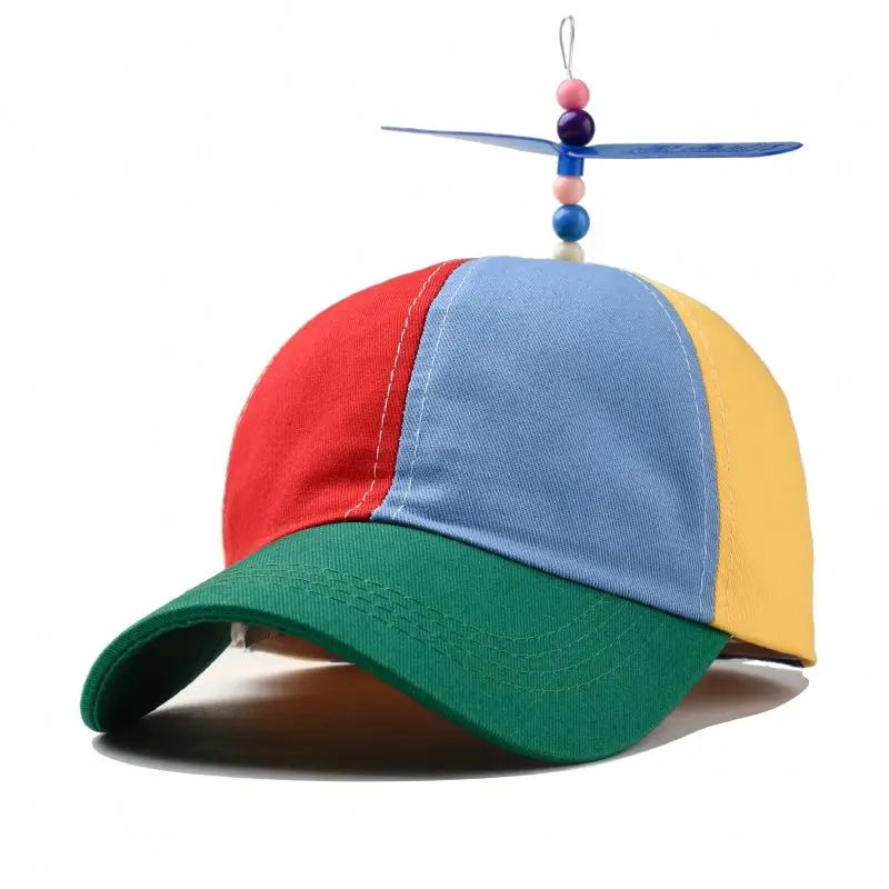 STS Wholesale Cheap Helicopter Propeller Baseball Cap For Promotion Mixed Color Children Toys Cap