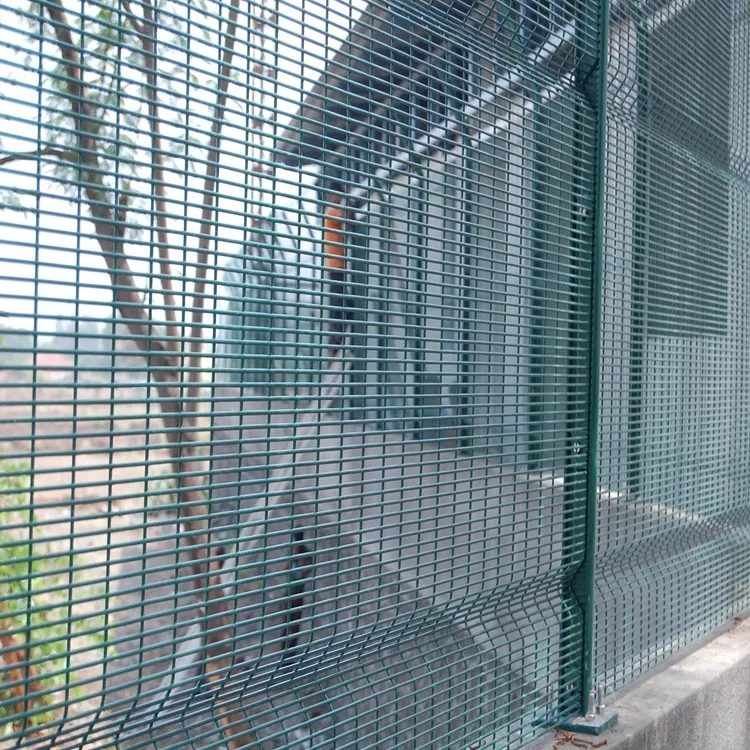 Anti climb flat mesh panel PVC coated galvanized metal welded mesh 358 anti climb security fence panels for airport fence