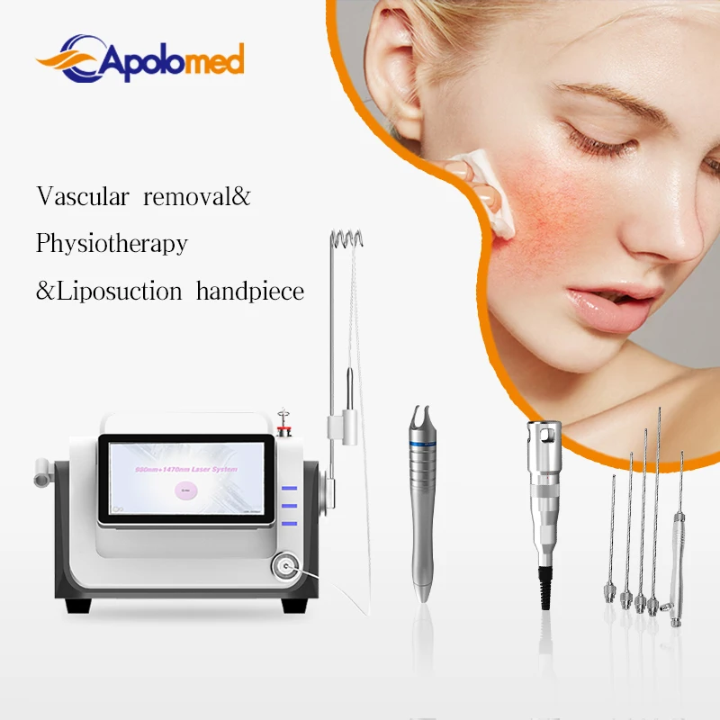 OEM ODM 1470 980 Diode Laser Vascular Lesions Therapy Spider Veins Endolaser Lipolysis Fat Reduction Lipo Slimming Machine
