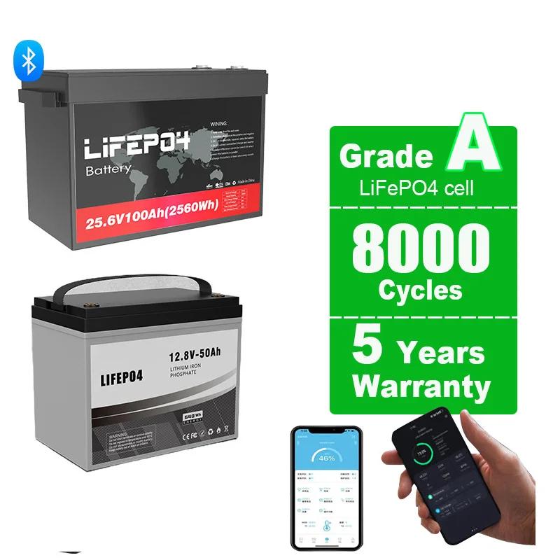 ВЧ 3 2 В 12 24 48 100Ah 200Ah Lifepo4 литий-железо-фосфатная аккумуляторная батарея 5 кВт кислотная для лодок