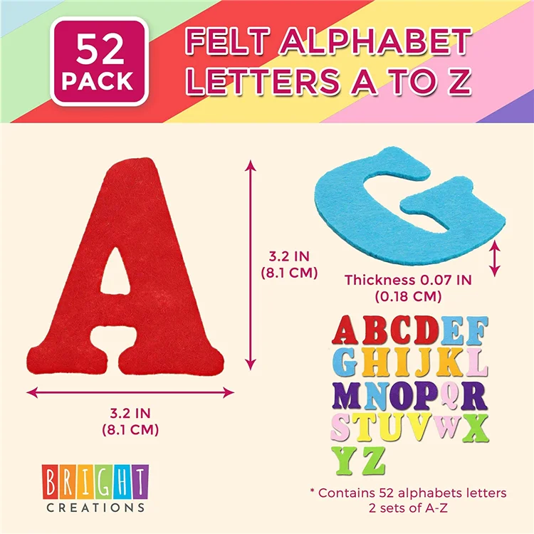 Factory wholesale colorful wool felt number felt letter uppercase lowcase alphabet felt fabric letters for DIY arts and crafts