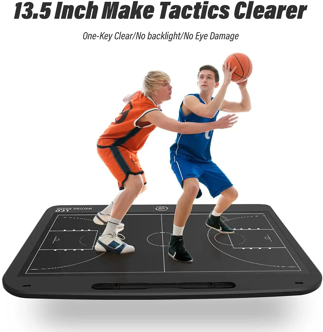 Writing Board Drawing Pad 13.5 Inch Basketball Coach LCD Handwriting Blackboard Magic Drawing Board