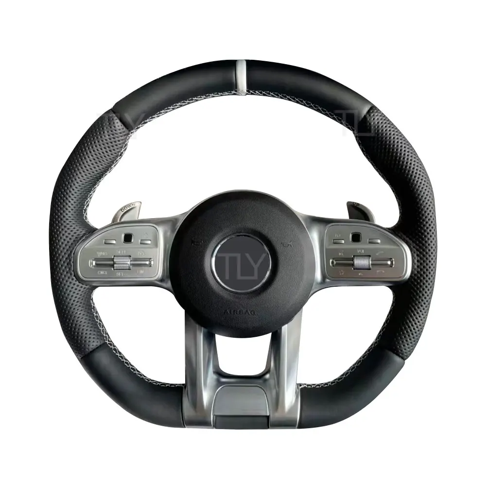 Кожаное Рулевое колесо для Mercedes C E Class W204 X204 W205 CLA X118 C238 X253 GLC 63 C63 E63 AMG
