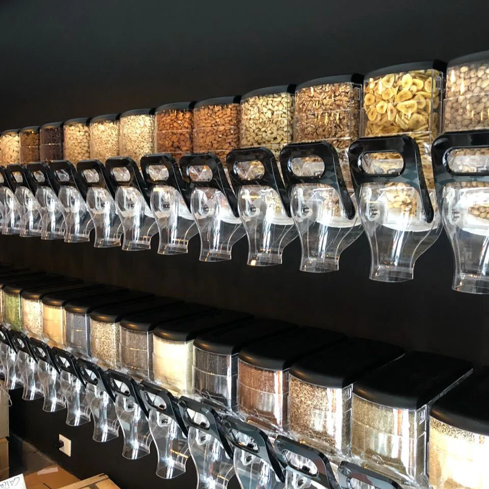 Wholesale gravity bins food display container and grain dispenser
