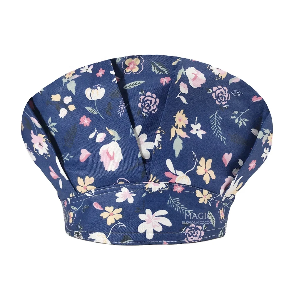 Printed Adjustable Button Work Hat Beauty Nurse Doctor Uniform Accessories Working Caps New cartoon Dentist  medical uniform