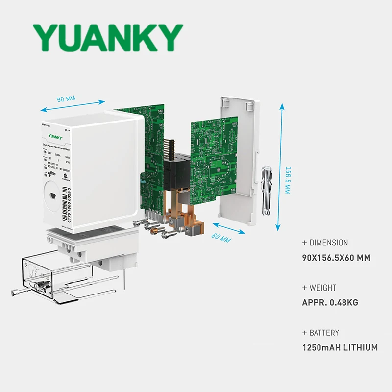 110-120V 220-240V Smart Prepaid Electric Electricity Single Phase Prepaid Electric Meter Card