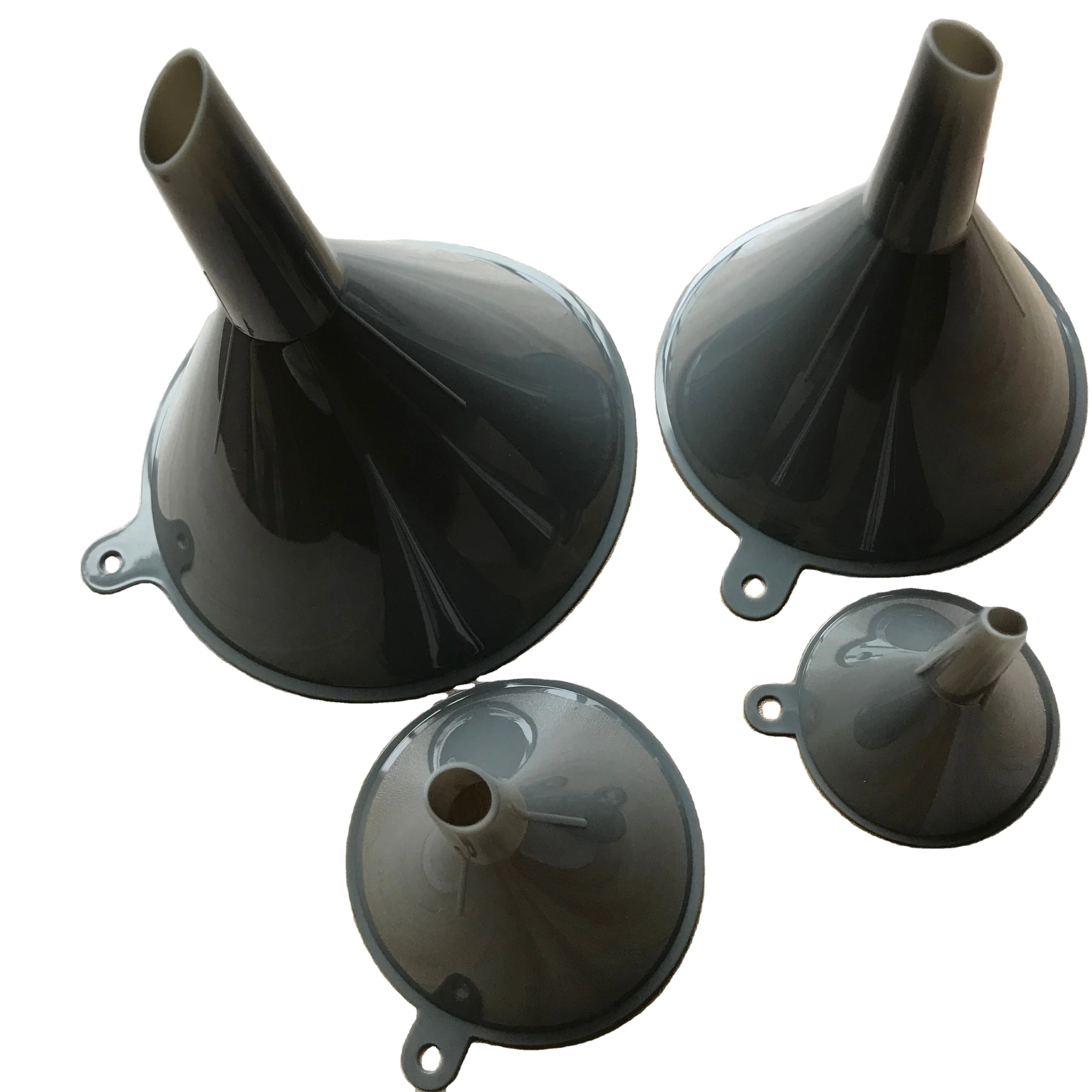 50mm 75mm 10mm 125mm BPA free 4pcs plastic pp kitchen oil funnel set food grade for home kitchen
