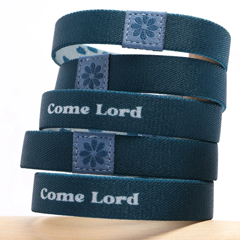 rfid elastic chip wristband nfc wristbands bracelet customized label logo bible positive words elastic wrist band