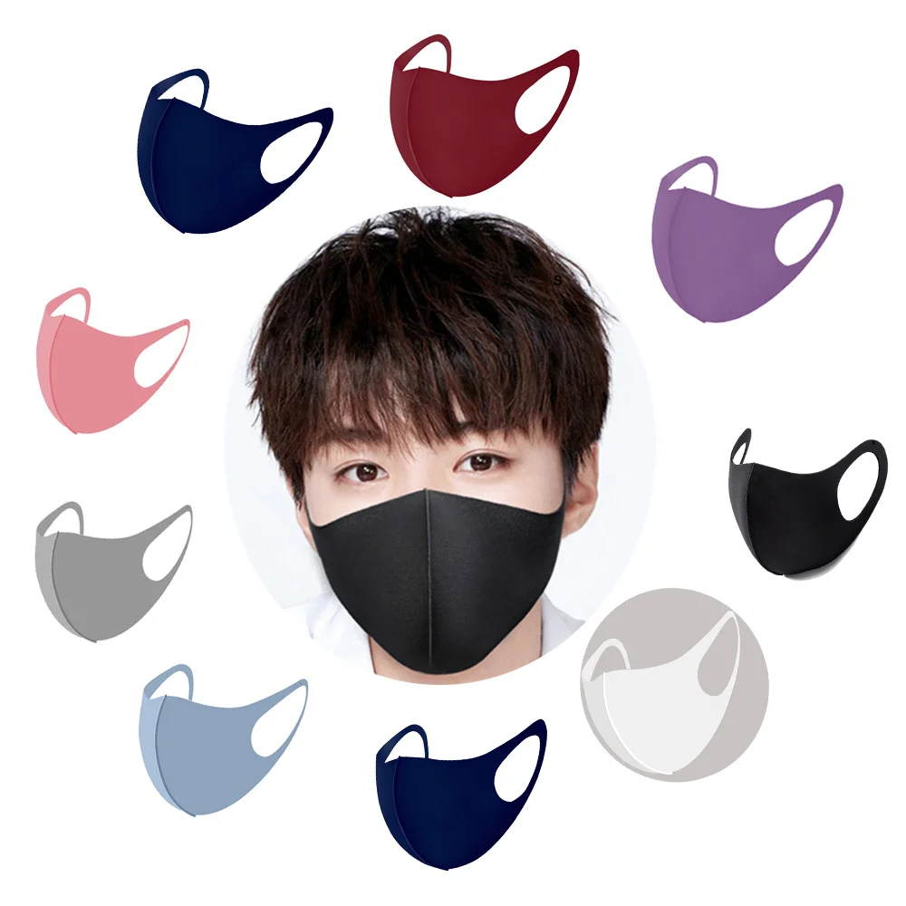 Custom Party Mask Winter Black Breathable Printed Logo neoprene Fabric Reusable Fashion Washable Face mask for adults and kids