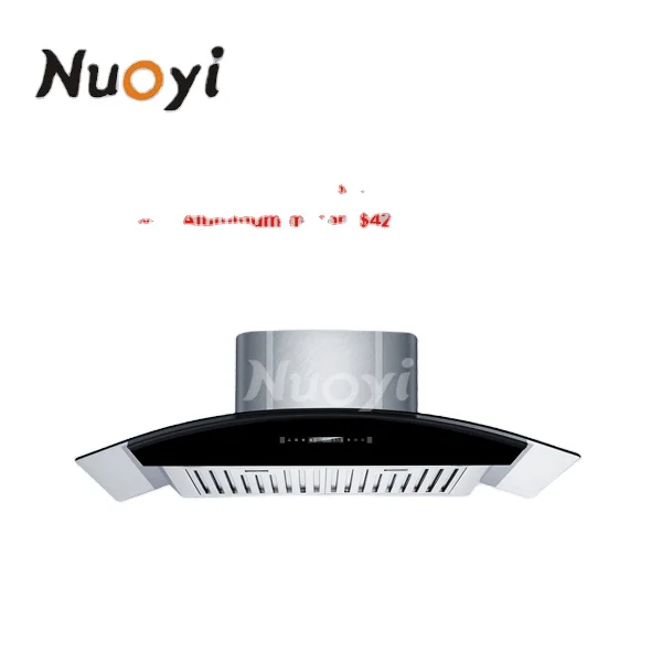 short height chimney noiseless selfvented kitchen range hood