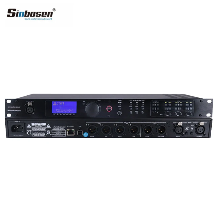 PA-2 stage professional 2 in 6 out digital processor dsp audio processor
