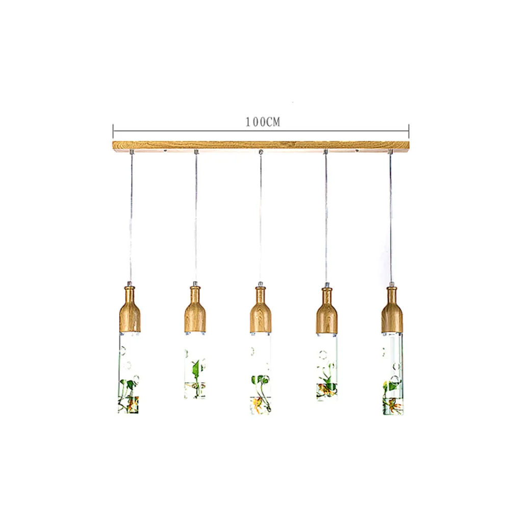 Water Plants Chandeliers LED Lighting Bedroom Restaurant Bar Glass Lamps Hanging Fixtures