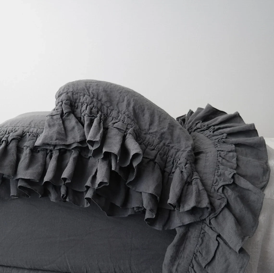 wholesaler soft luxury 100% organic European linen stripe bedding sets hemp flax linen duvet cover hotel linen bedding set