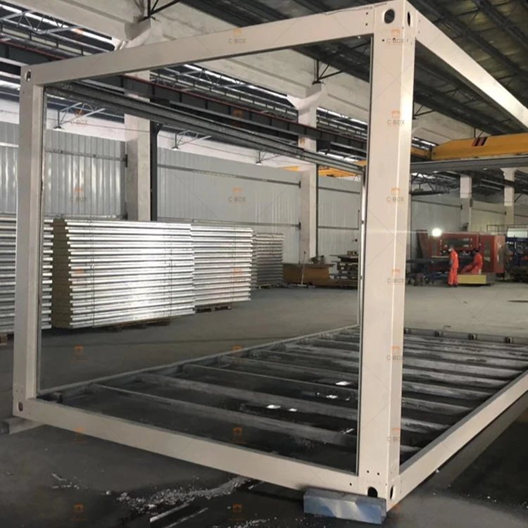 Cbox prefabricated quick assemble wood grain color wall panels modular container house