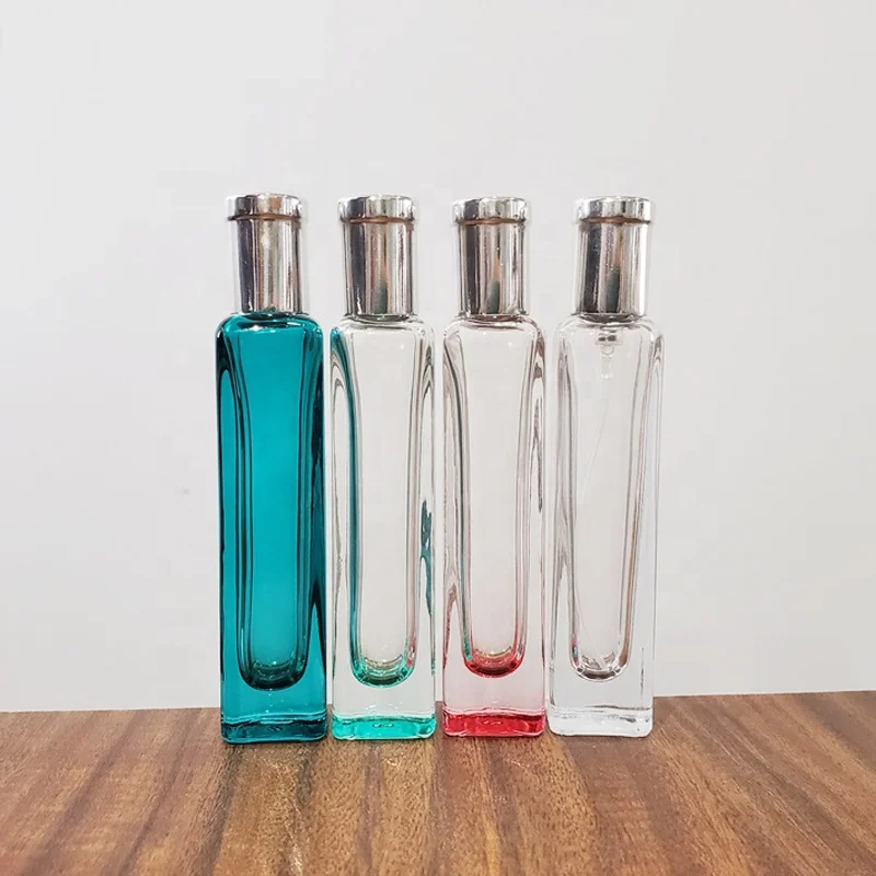 New design Perfume Packaging Green Square 15ml Glass Spray Bottle