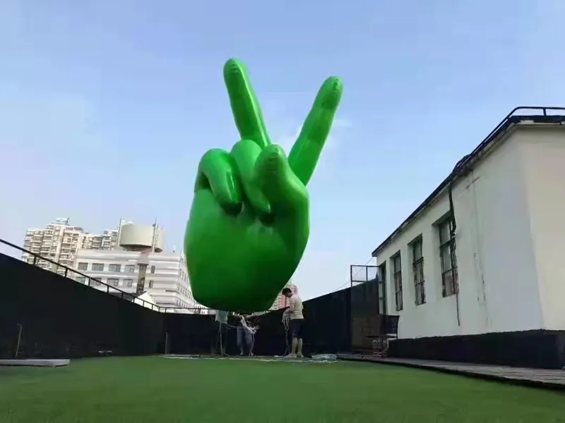 flying realistic inflatable finger giant inflatable hand for decoration
