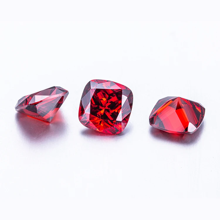 Thriving Gems lab created hand made loose gemstone 100pcs/ bag square cut cushion cut cubic zirconia bule cz stone