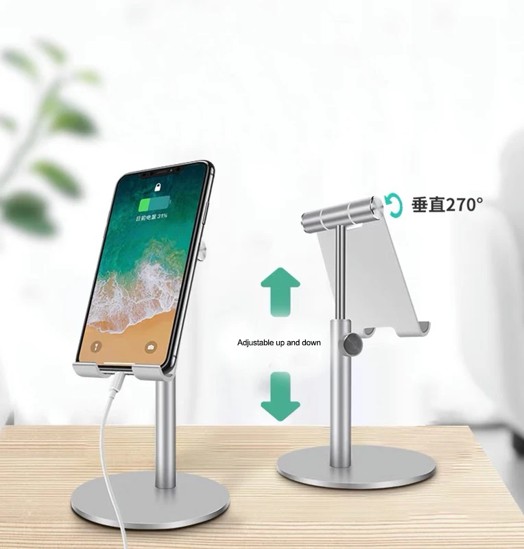 
NEW mobile video lifting telescopic round bottom desktop support lazy online universal mobile phone support 