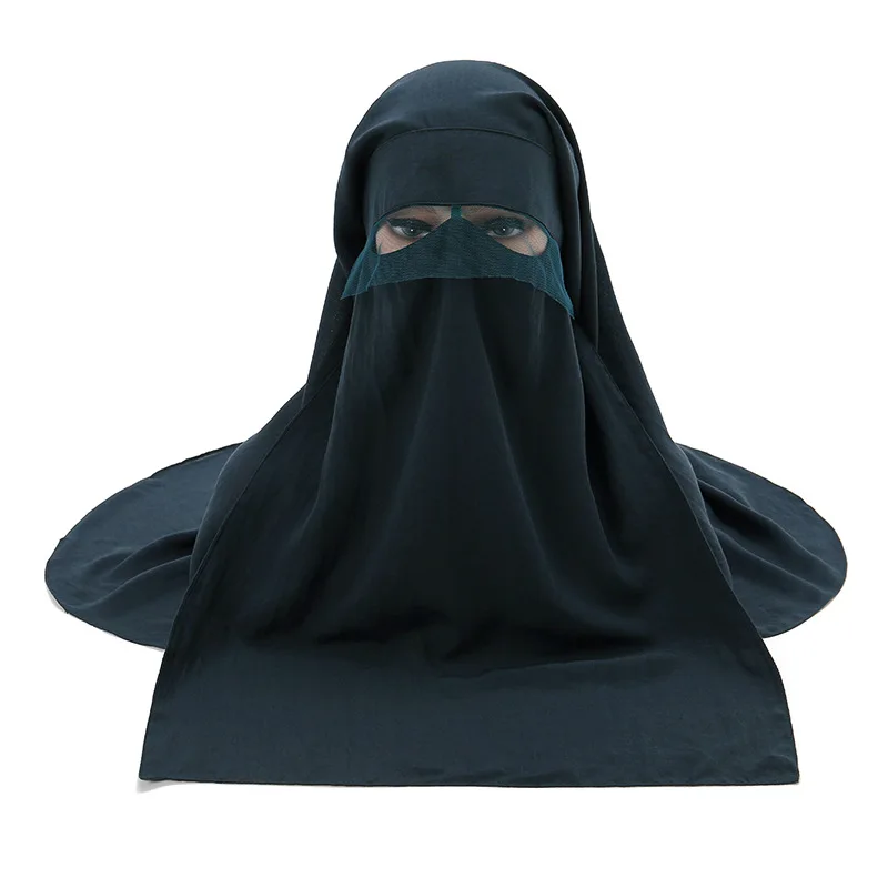 5107 kuwii Factory Wholesale Face Cover Niqab Design Burqa Veil Hijab Muslim Islamic Abaya