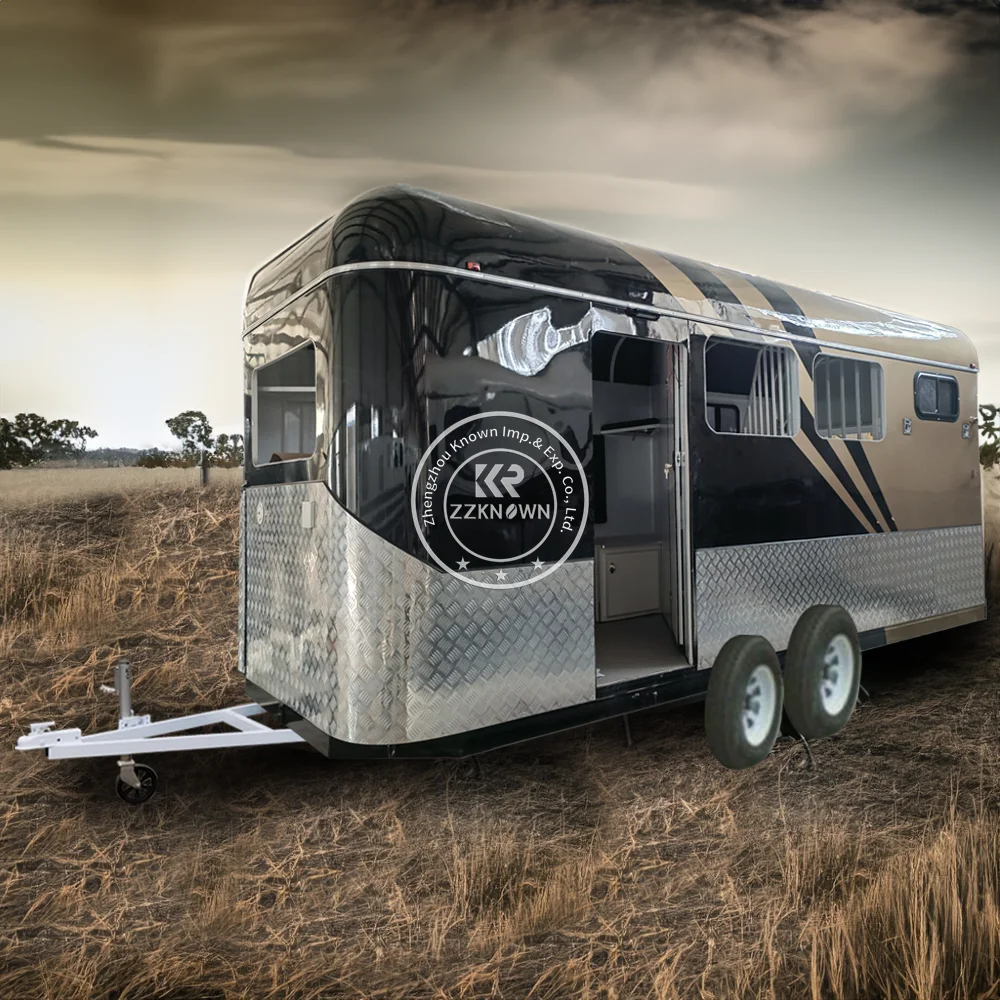 2024 Cattle Horse Animal Trailers At Cheap Wholesale Price Delivery Horse Transport Trailer for Race