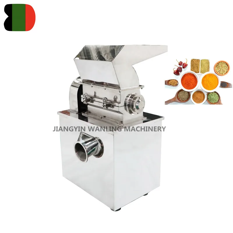 WLS ss304 herbal masala root chaga mushroom chemical food coarse crusher grinding crushing machine