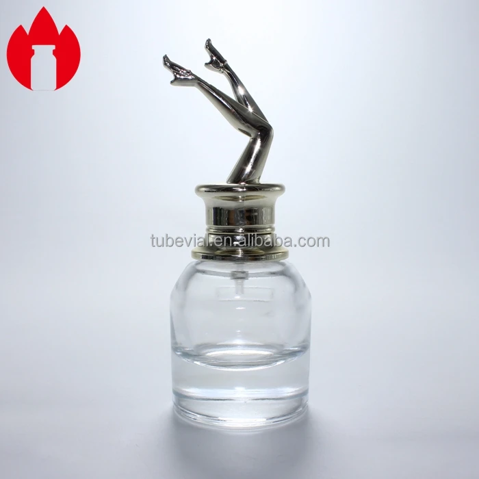 Customized 30ml Clear Luxury Cosmetic Perfume Glass Bottle Vial with Pump Sprayer