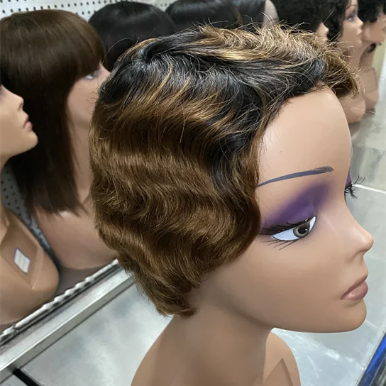 
Дешевые парики по самой низкой цене, 100% натуральные волосы, дешевые поставщики париков в Африке, вьющиеся волосы, машинное изготовление, Короткие парики из человеческих волос 