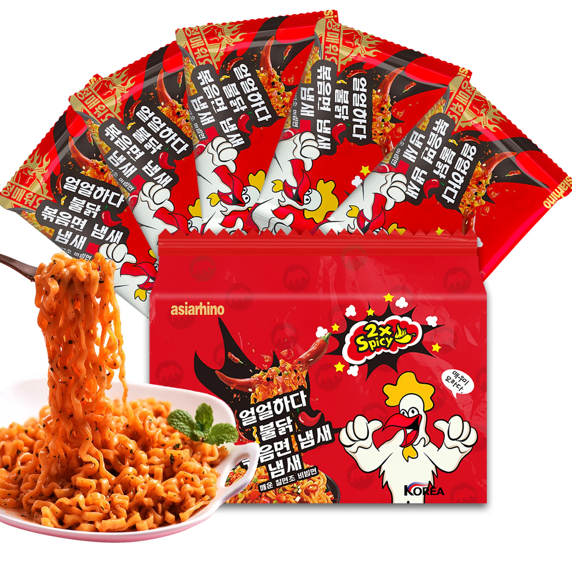 Жареная лапша индивидуальная упаковка Noddles Corea оригинальный микс Корейская быстрого приготовления рамен кориан острый и пряный