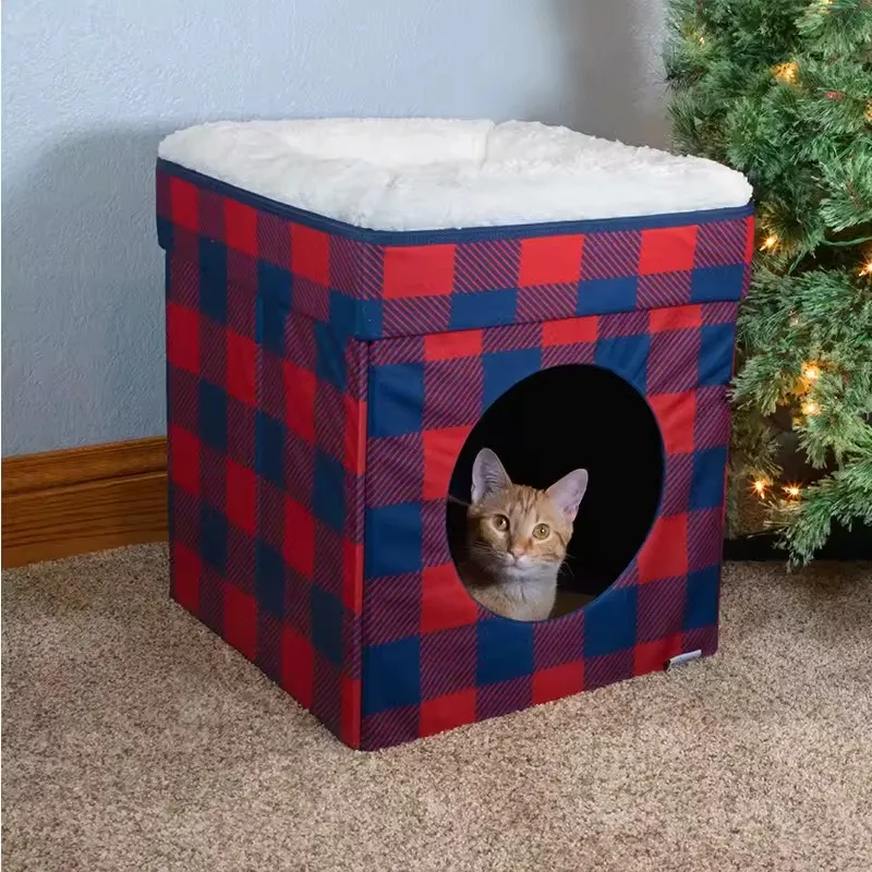 Joysing Collapsible Cat Bed Indoor large Cat Flap Pet Cat House Small Dog Bed Furniture Luxury Kennel Soft Space Capsule