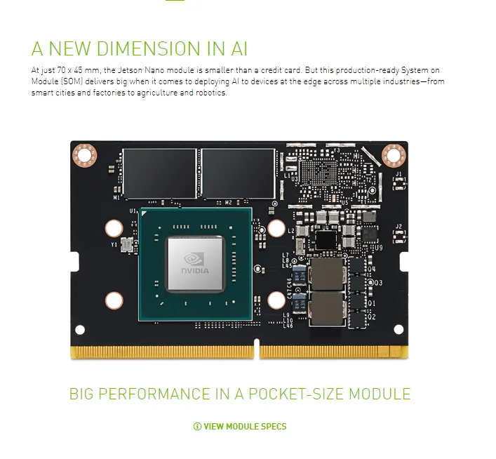 NVIDIA Jetson Nano 4GB Module (B01) On Module (900-13448-0020-000)16GB EMMC