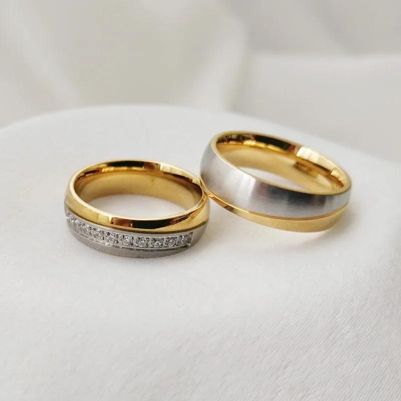 Dropship Dubai Tungsten Ring Jewelry Diamond Couple Ring For Engagement Wedding Gift