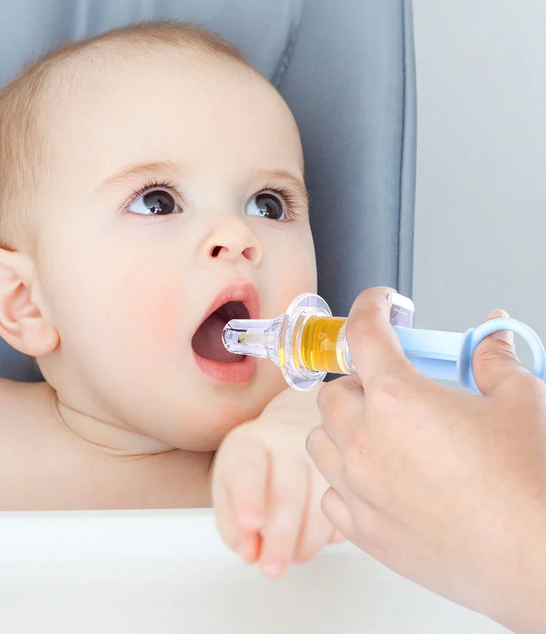 Wholesale Anti Choking Baby Oral Feeding Syringe Feeder Baby Medicine Dispense Syringe Pacifier Silicone Baby Medicine Feeder