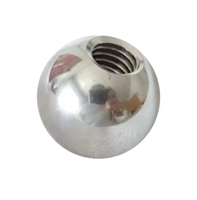 Custom stainless steel balls with threaded holes 1/4 -20 inch nuts Hole 35mm