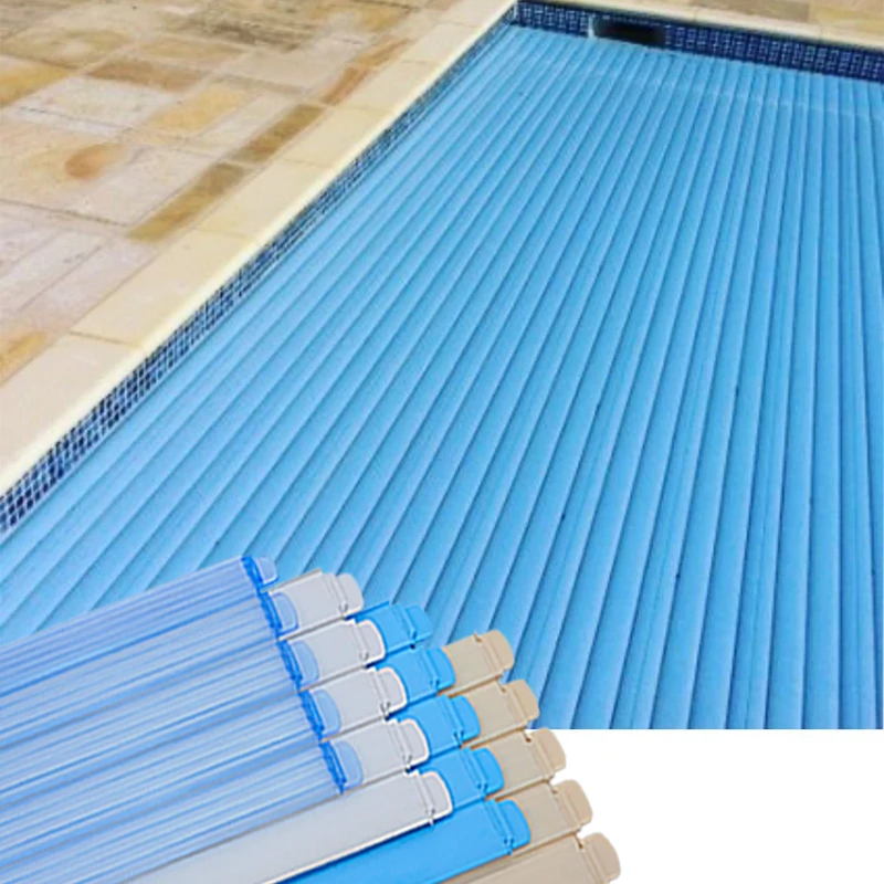 POOLMAX Professional custom size waterproof foldable swimming pool safety automatic cover pvc slats high quality
