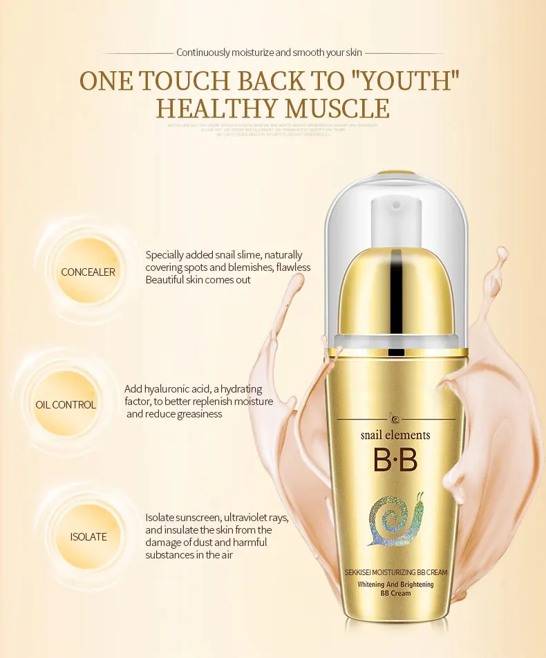 Private label Korean Cosmetics Makeup Base K-Beauty Foundation murad spf Moisturizing BB cream